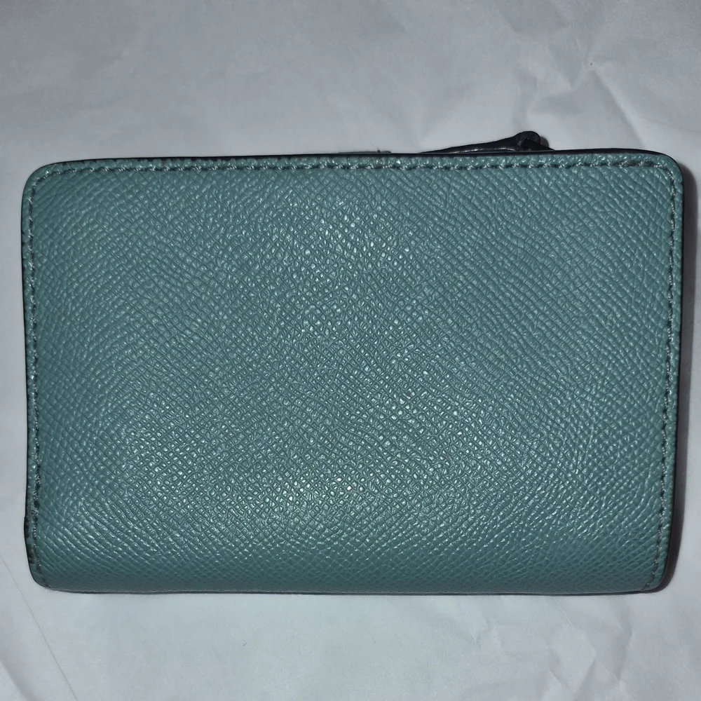 Coach Teal Small Leather Wallet - Coach Logo - Picture 2 of 13